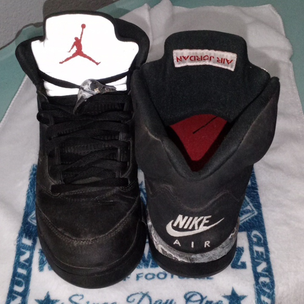 Nike Air Jordan Retro 5 OG Metallic, Size 8.5, hydro-dipped